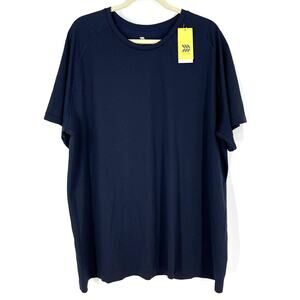 All In Motion Blue Black Seamless Workout T-Shirt Size XXL NWT